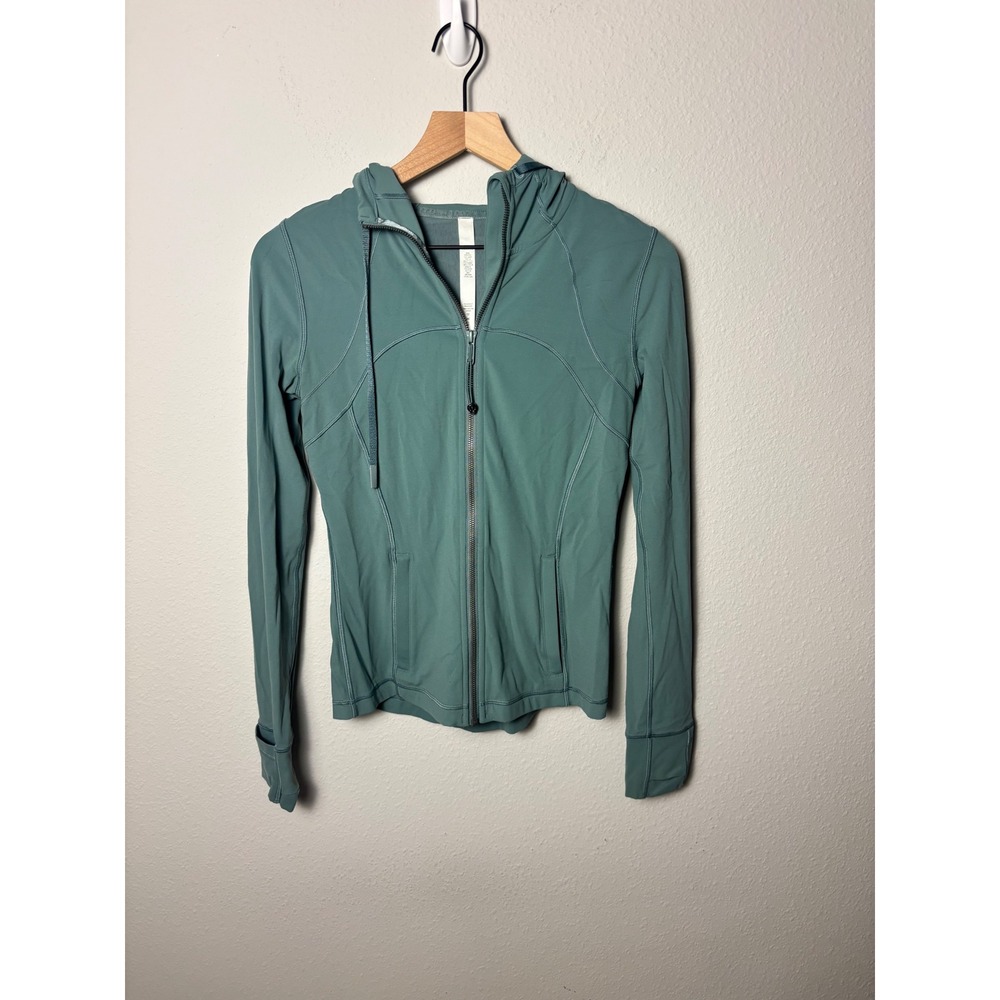 Lululemon Hooded Define Jacket Nulu Tidewater Teal LW4BSOS Size 6